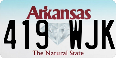 AR license plate 419WJK