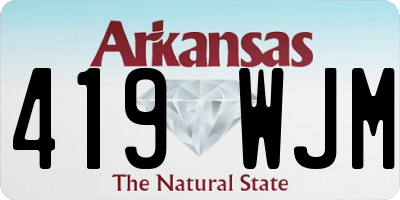 AR license plate 419WJM
