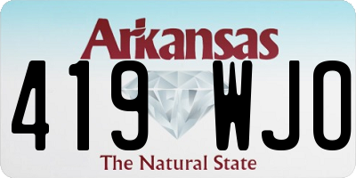 AR license plate 419WJO
