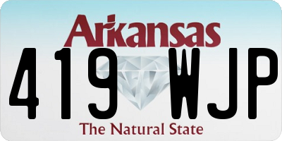 AR license plate 419WJP