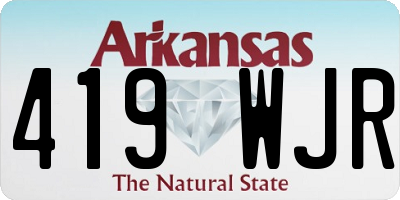 AR license plate 419WJR