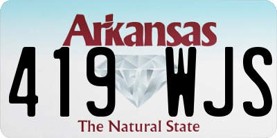 AR license plate 419WJS