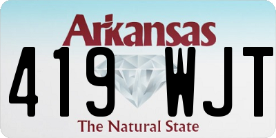AR license plate 419WJT