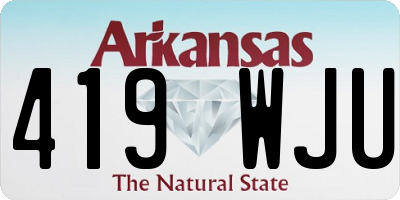 AR license plate 419WJU