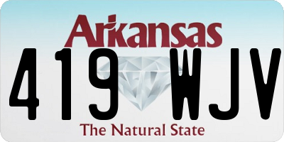 AR license plate 419WJV