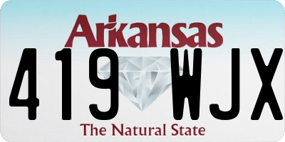 AR license plate 419WJX