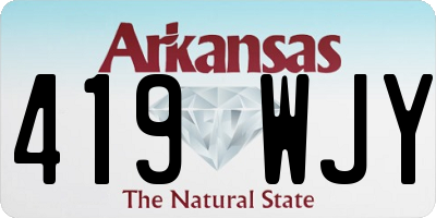 AR license plate 419WJY