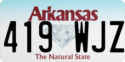 AR license plate 419WJZ
