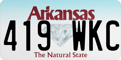 AR license plate 419WKC