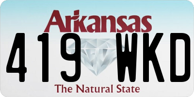 AR license plate 419WKD