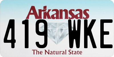 AR license plate 419WKE