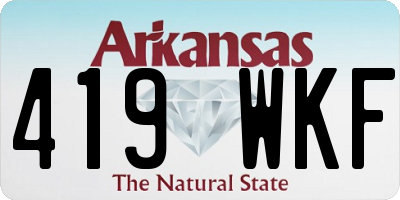 AR license plate 419WKF