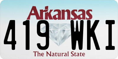 AR license plate 419WKI