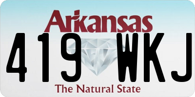 AR license plate 419WKJ