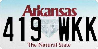 AR license plate 419WKK