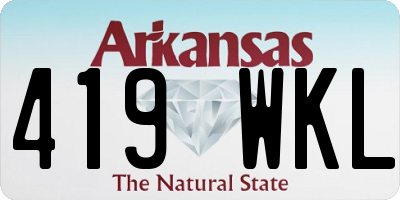 AR license plate 419WKL