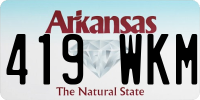 AR license plate 419WKM