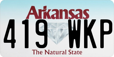 AR license plate 419WKP