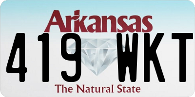 AR license plate 419WKT