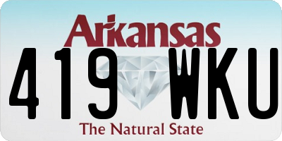 AR license plate 419WKU