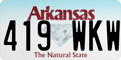 AR license plate 419WKW