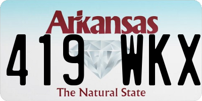 AR license plate 419WKX