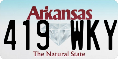 AR license plate 419WKY