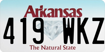 AR license plate 419WKZ