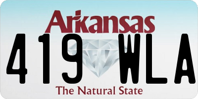 AR license plate 419WLA