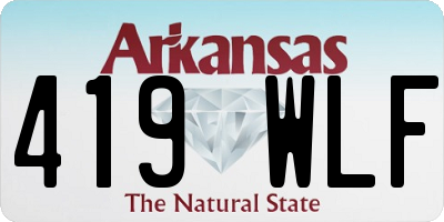 AR license plate 419WLF