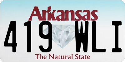 AR license plate 419WLI