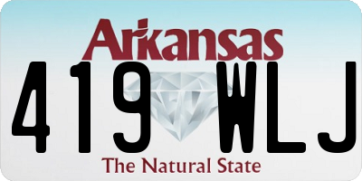 AR license plate 419WLJ