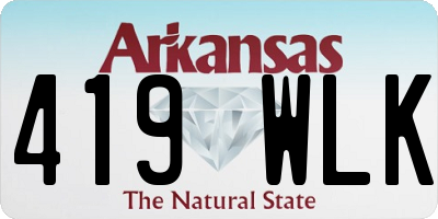 AR license plate 419WLK
