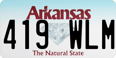AR license plate 419WLM