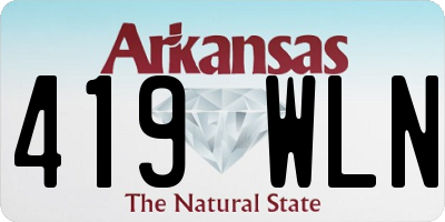 AR license plate 419WLN