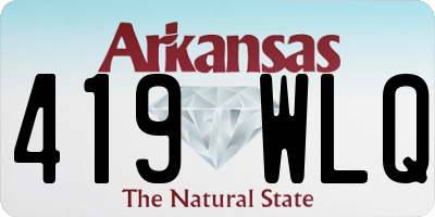 AR license plate 419WLQ