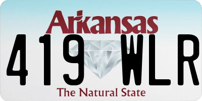 AR license plate 419WLR