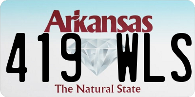 AR license plate 419WLS