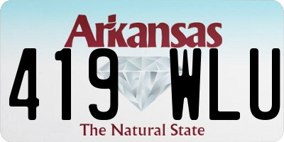 AR license plate 419WLU