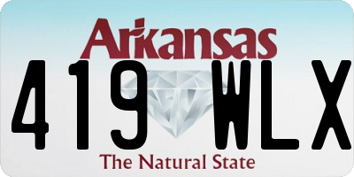 AR license plate 419WLX