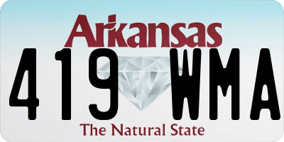 AR license plate 419WMA