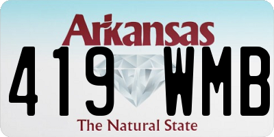 AR license plate 419WMB