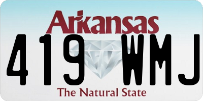 AR license plate 419WMJ