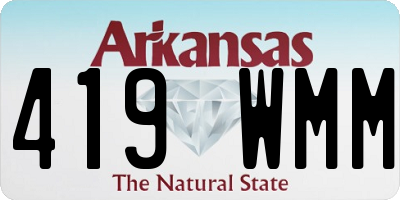 AR license plate 419WMM