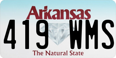 AR license plate 419WMS