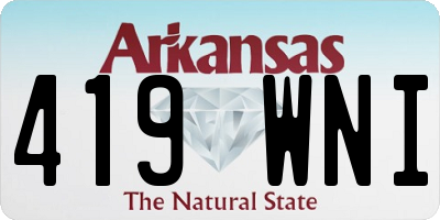 AR license plate 419WNI