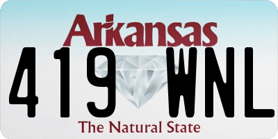 AR license plate 419WNL