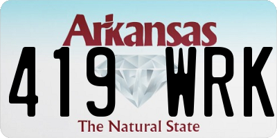 AR license plate 419WRK