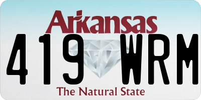 AR license plate 419WRM