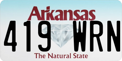 AR license plate 419WRN